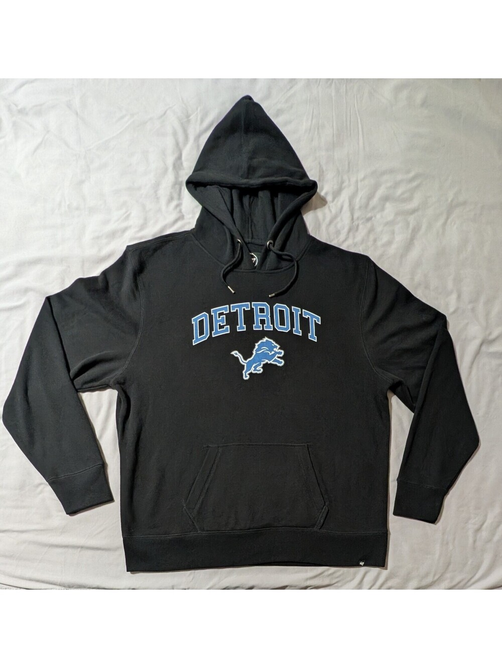'47 Brand Detroit Lions Packed House Headline Pullover Hoodie Black Men's XXL